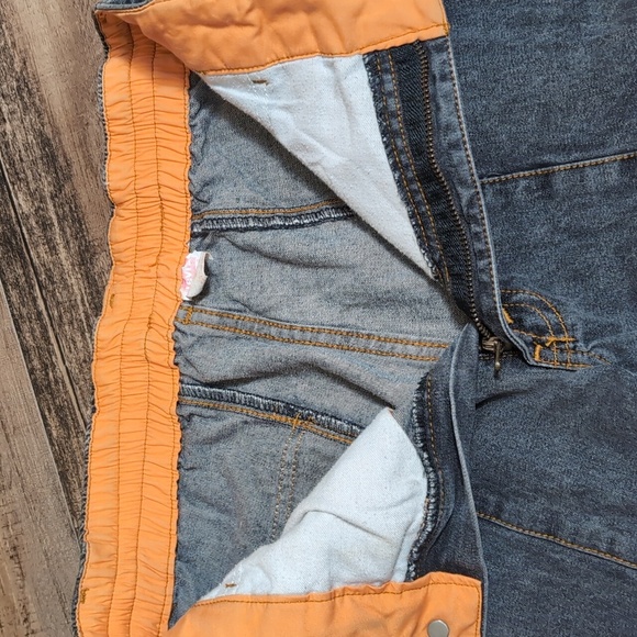 Levis Sport Jeans Vintage 80s Mom Jeans Snap Ankle Grey Acid Wash Orange Accent - Picture 4 of 14